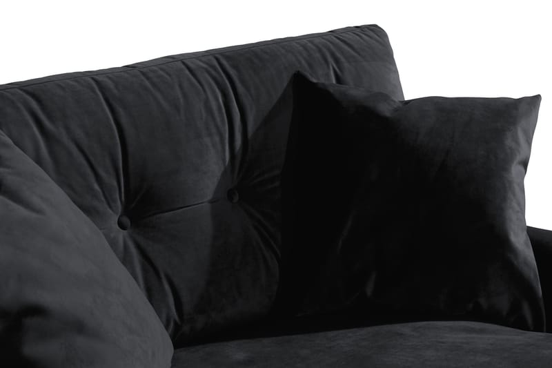 Andrew Loveseat Sammet - Svart/Krom - Möbler - Vardagsrum - Fåtöljer