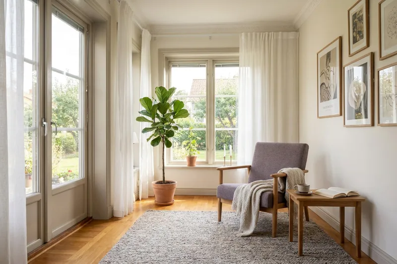 Ängsbro Fåtölj Tyg - Mörkbrun - Möbler - Vardagsrum - Fåtöljer