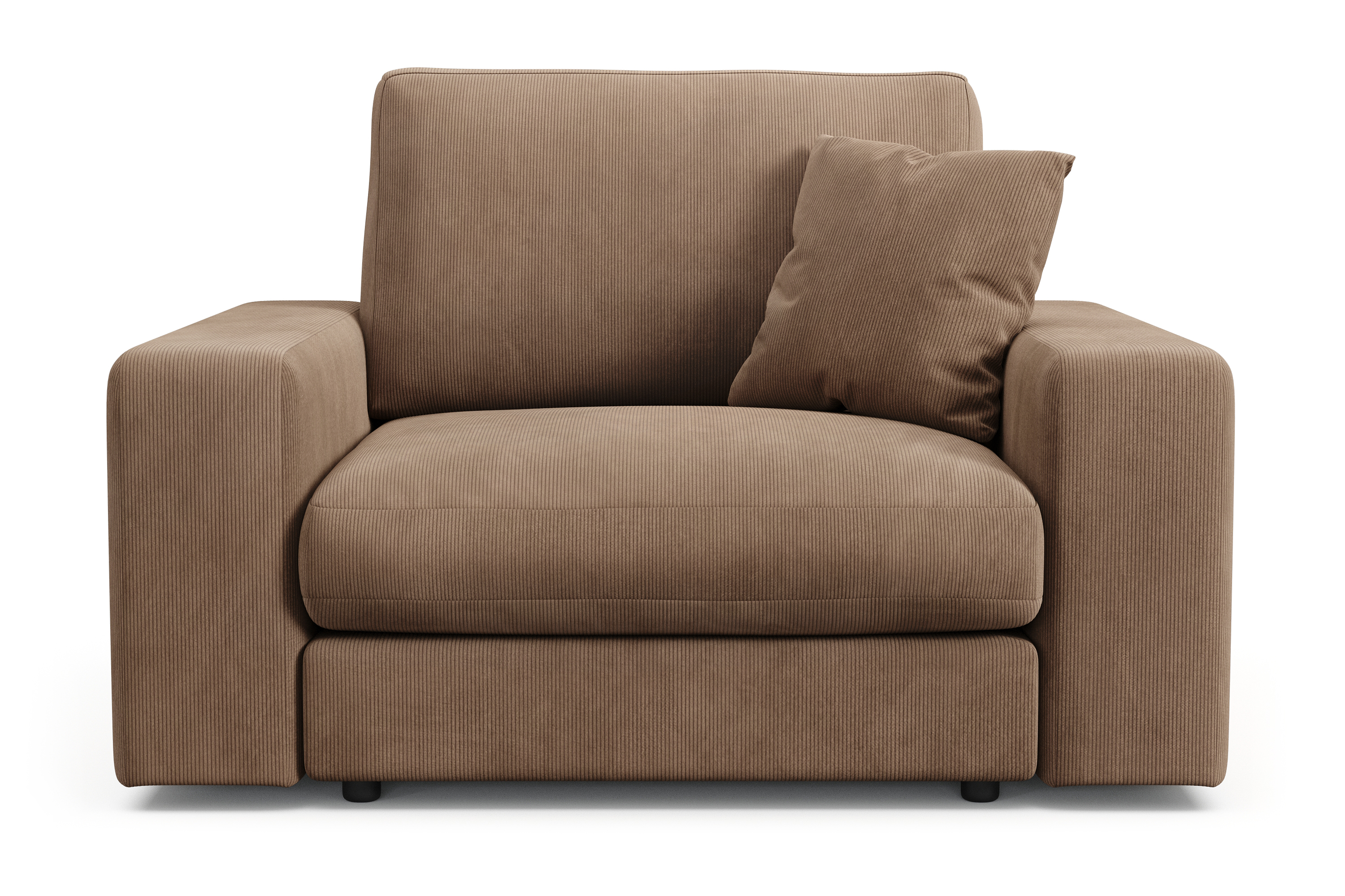 arken lyx djup fåtölj i manchester - brun