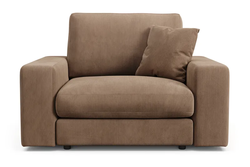 Arken Lyx Djup Fåtölj i Manchester - Brun - Möbler - Vardagsrum - Fåtöljer