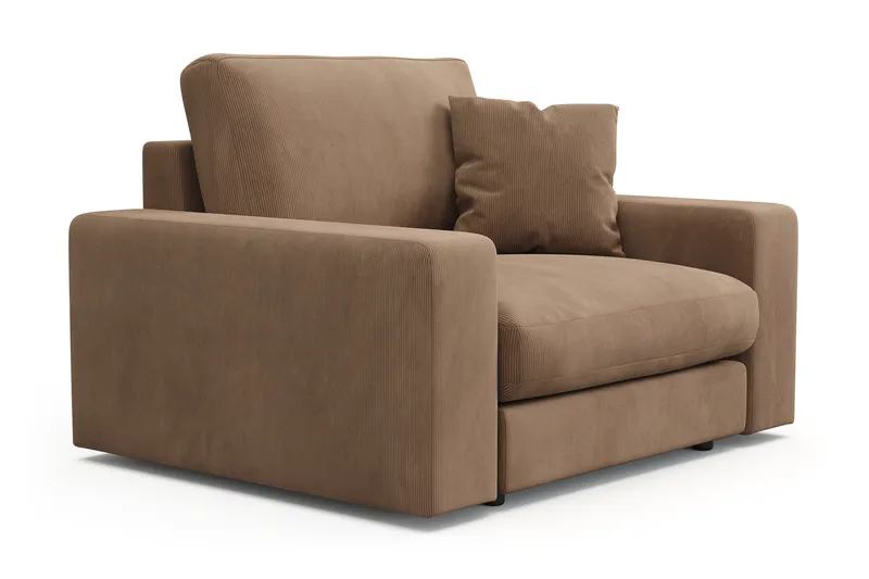 Arken Lyx Djup Fåtölj i Manchester - Brun - Möbler - Vardagsrum - Fåtöljer