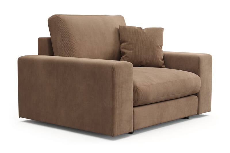 Arken Lyx Djup Fåtölj i Manchester - Brun - Möbler - Vardagsrum - Fåtöljer