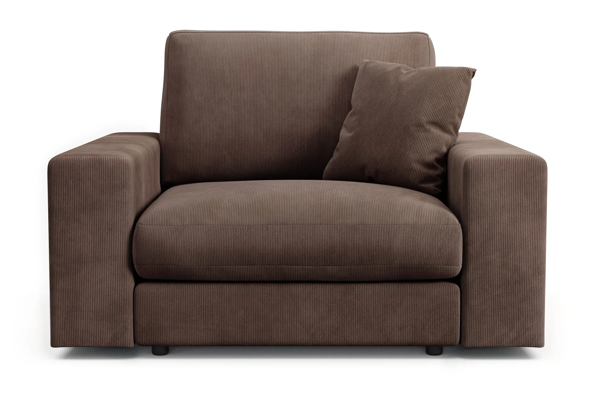 arken lyx djup fåtölj i manchester - brun