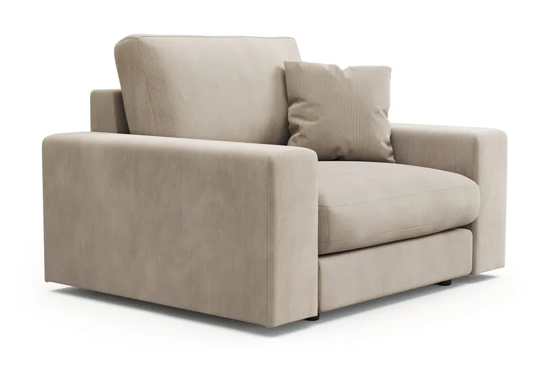 Arken Lyx Djup Fåtölj i Manchester - Greige - Möbler - Vardagsrum - Fåtöljer