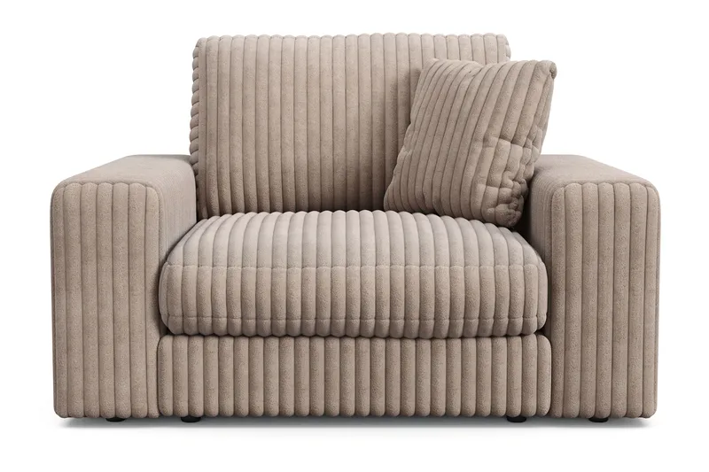 Arken Lyx Djup Fåtölj i Manchester - Greige - Möbler - Vardagsrum - Fåtöljer