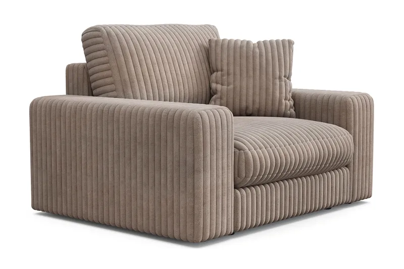 Arken Lyx Djup Fåtölj i Manchester - Greige - Möbler - Vardagsrum - Fåtöljer