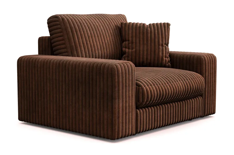 Arken Lyx Djup Fåtölj i Manchester - Mörkbrun - Möbler - Vardagsrum - Fåtöljer