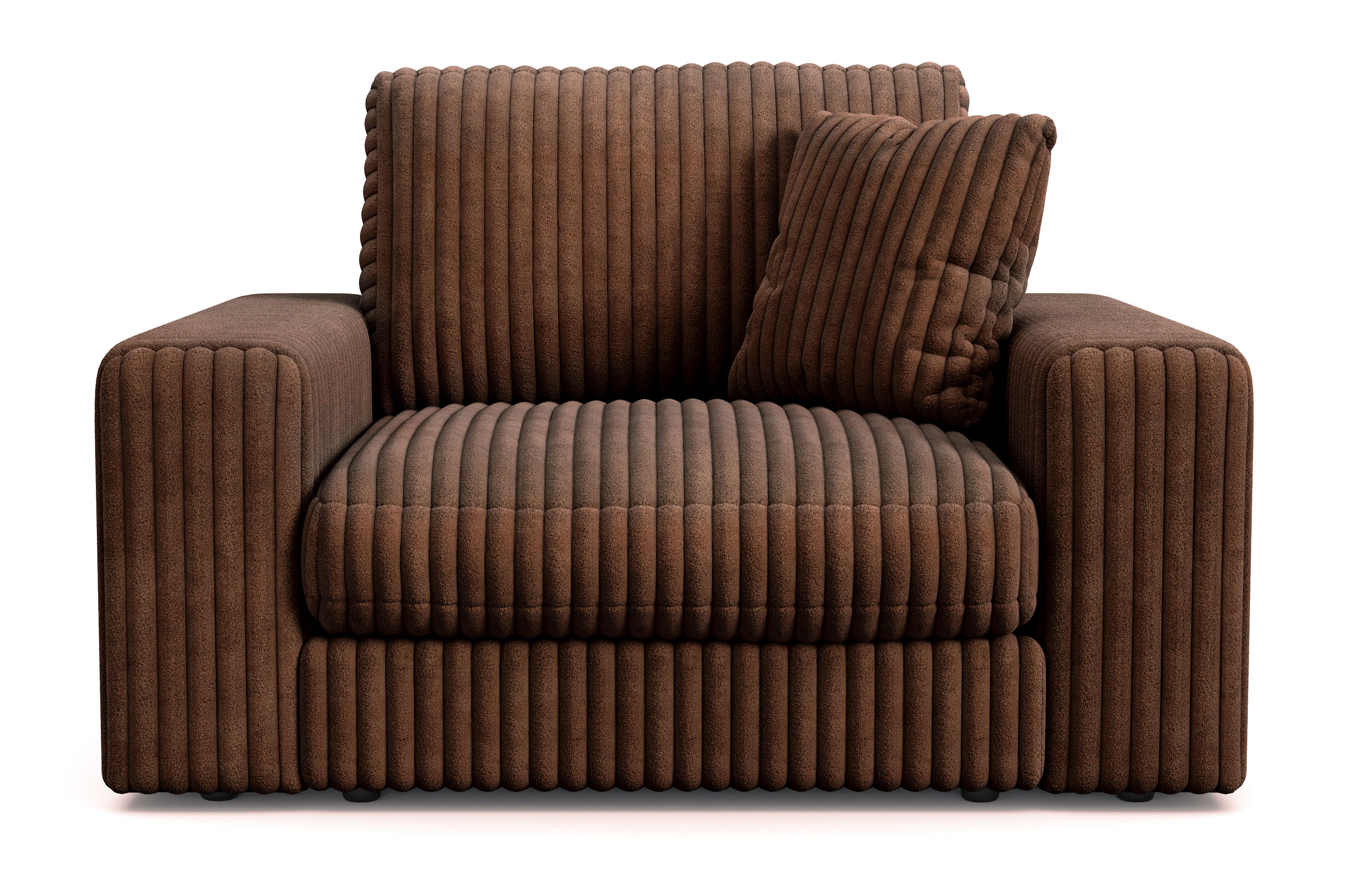 arken lyx djup fåtölj i manchester - mörkbrun