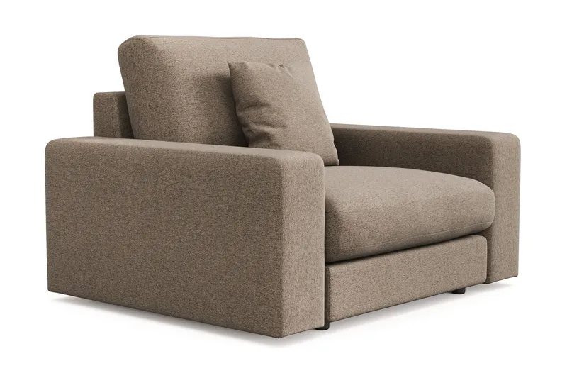 Arken Lyx Djup Fåtölj i Tyg - Brun - Möbler - Vardagsrum - Fåtöljer