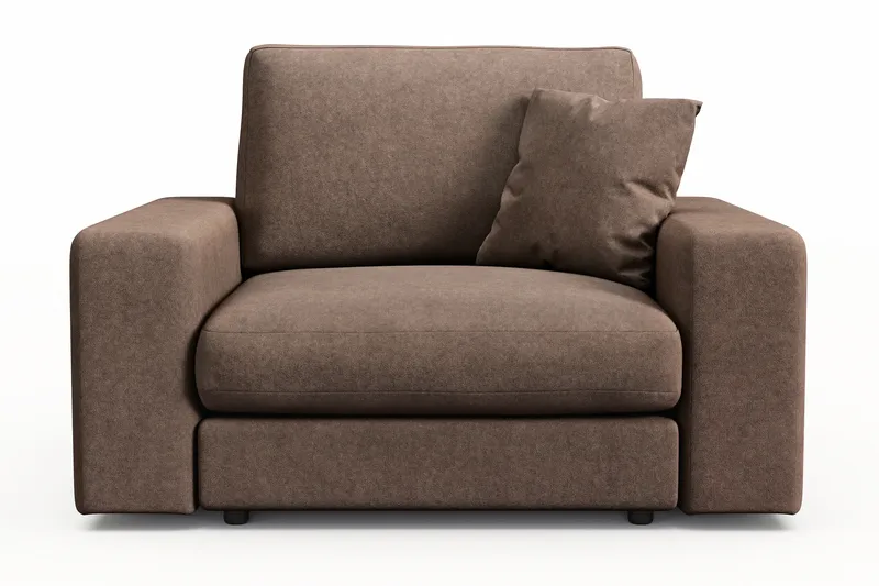 Arken Lyx Djup Fåtölj i Tyg - Brun - Möbler - Vardagsrum - Fåtöljer