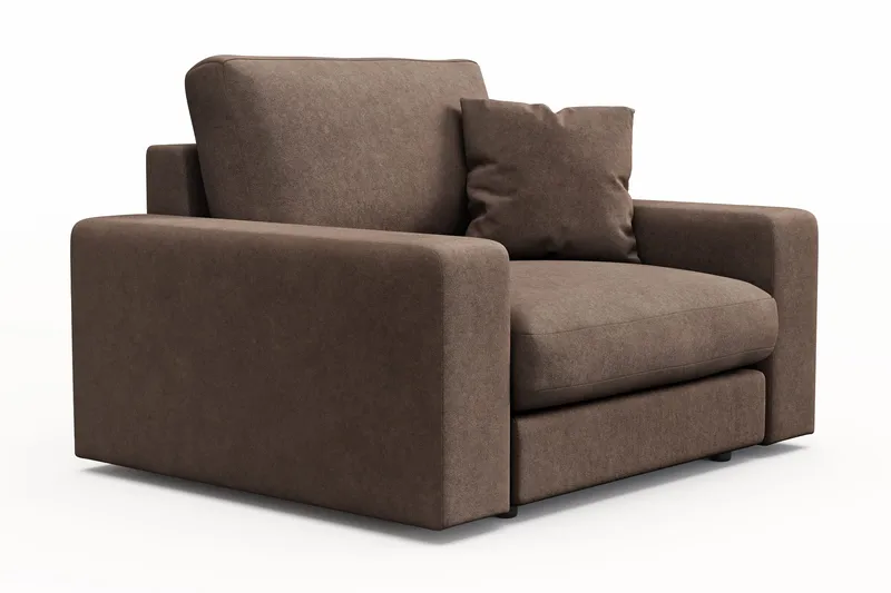 Arken Lyx Djup Fåtölj i Tyg - Brun - Möbler - Vardagsrum - Fåtöljer