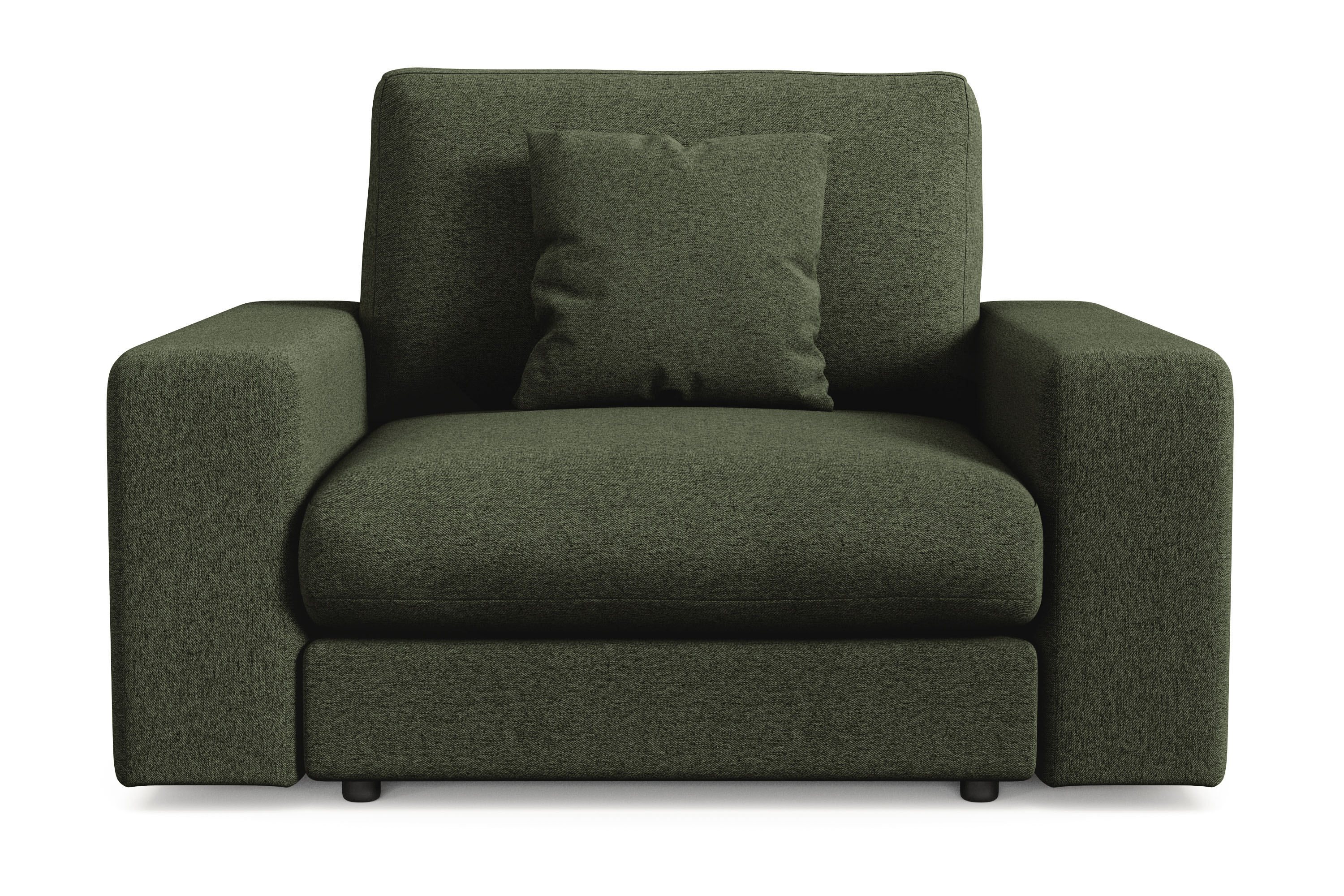 arken lyx djup fåtölj i tyg - grön