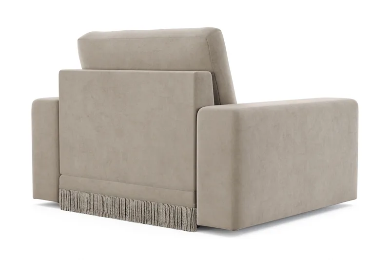 Arken Lyx Djup Sammetsfåtölj - Beige - Möbler - Vardagsrum - Fåtöljer