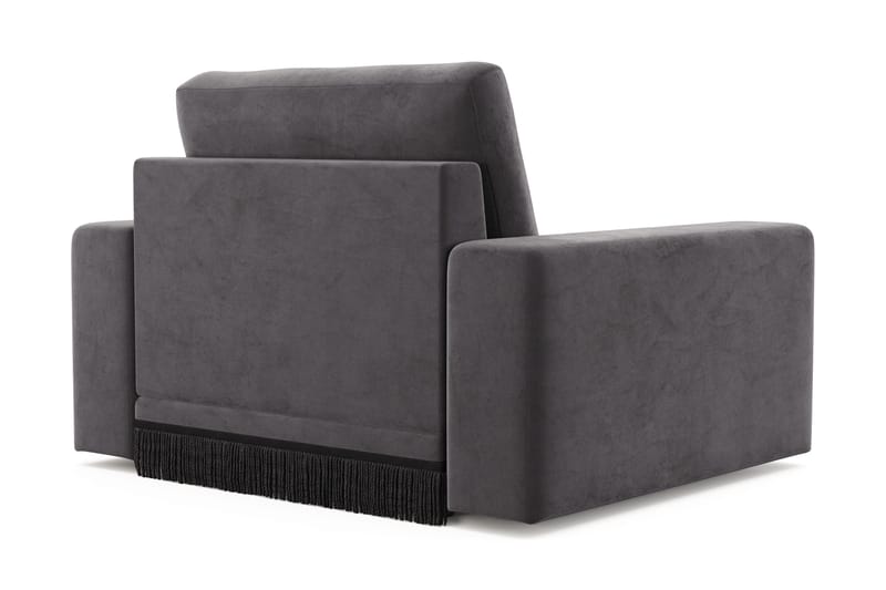 Arken Lyx Djup Sammetsfåtölj - Mörkgrå - Möbler - Vardagsrum - Fåtöljer