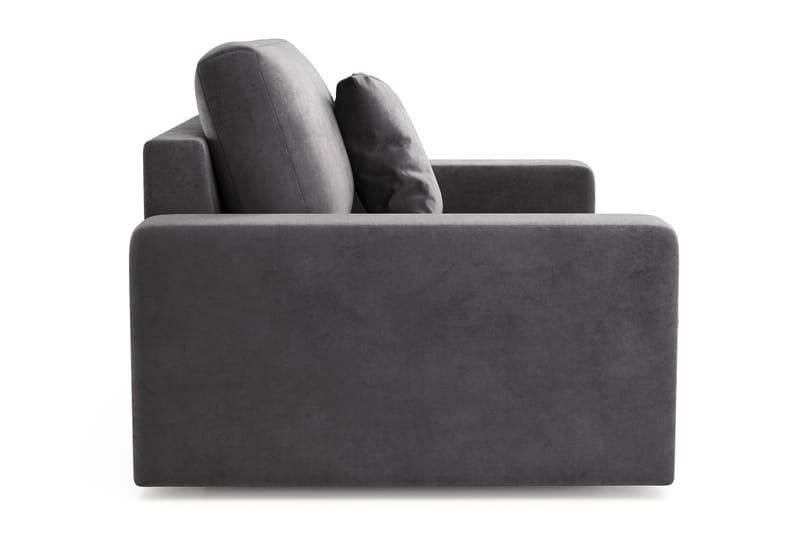 Arken Lyx Djup Sammetsfåtölj - Mörkgrå - Möbler - Vardagsrum - Fåtöljer