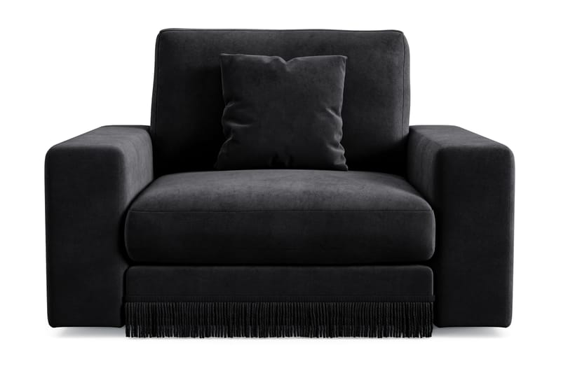 Arken Lyx Djup Sammetsfåtölj, Svart