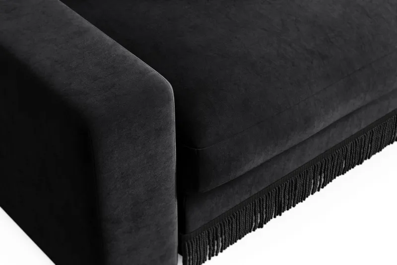 Arken Lyx Djup Sammetsfåtölj - Svart - Möbler - Vardagsrum - Fåtöljer