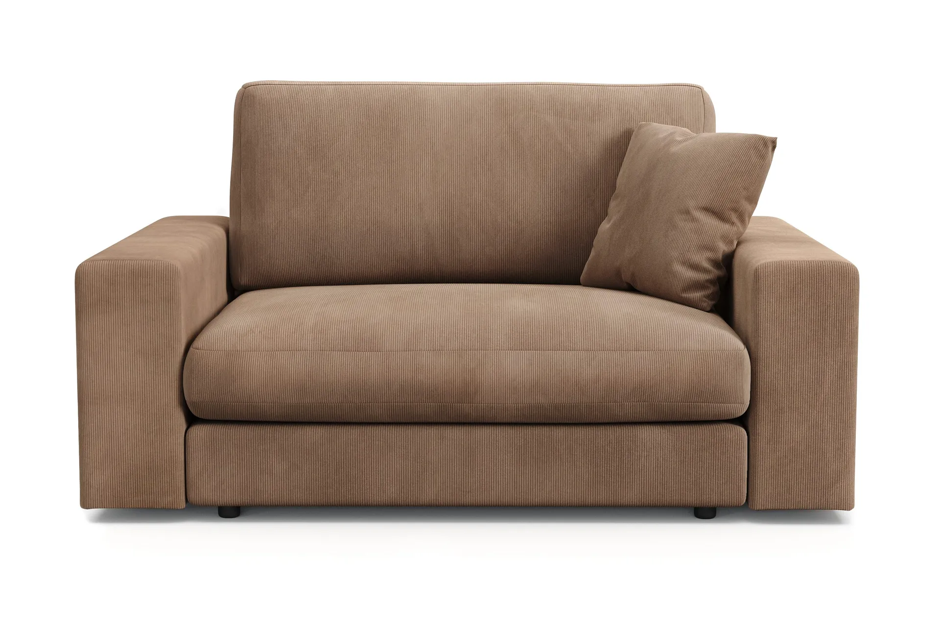 arken lyx stor djup fåtölj i manchester - brun