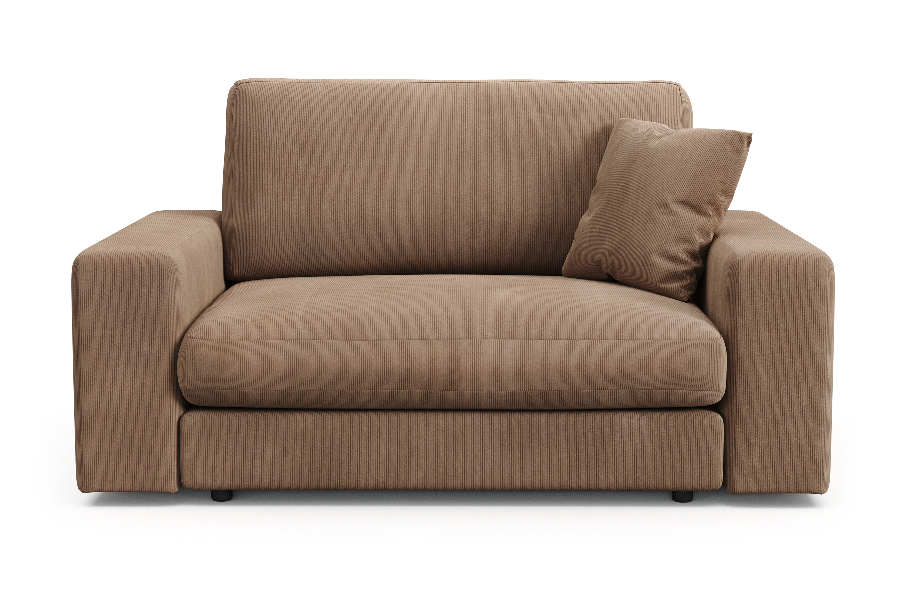 arken lyx stor djup fåtölj i manchester - brun