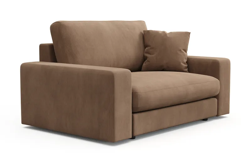 Arken Lyx Stor Djup Fåtölj i Manchester - Brun - Möbler - Vardagsrum - Fåtöljer