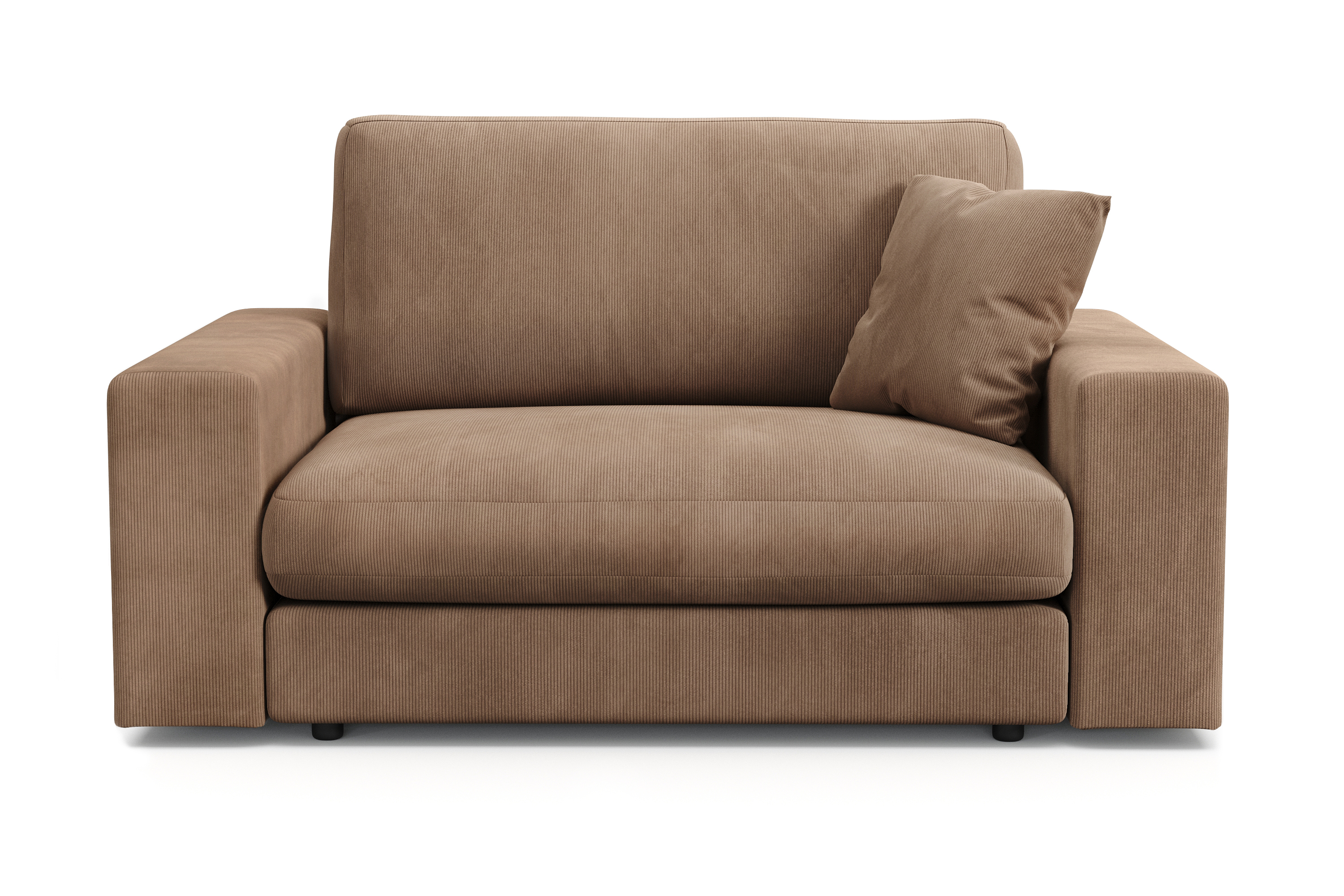 arken lyx stor djup fåtölj i manchester - brun