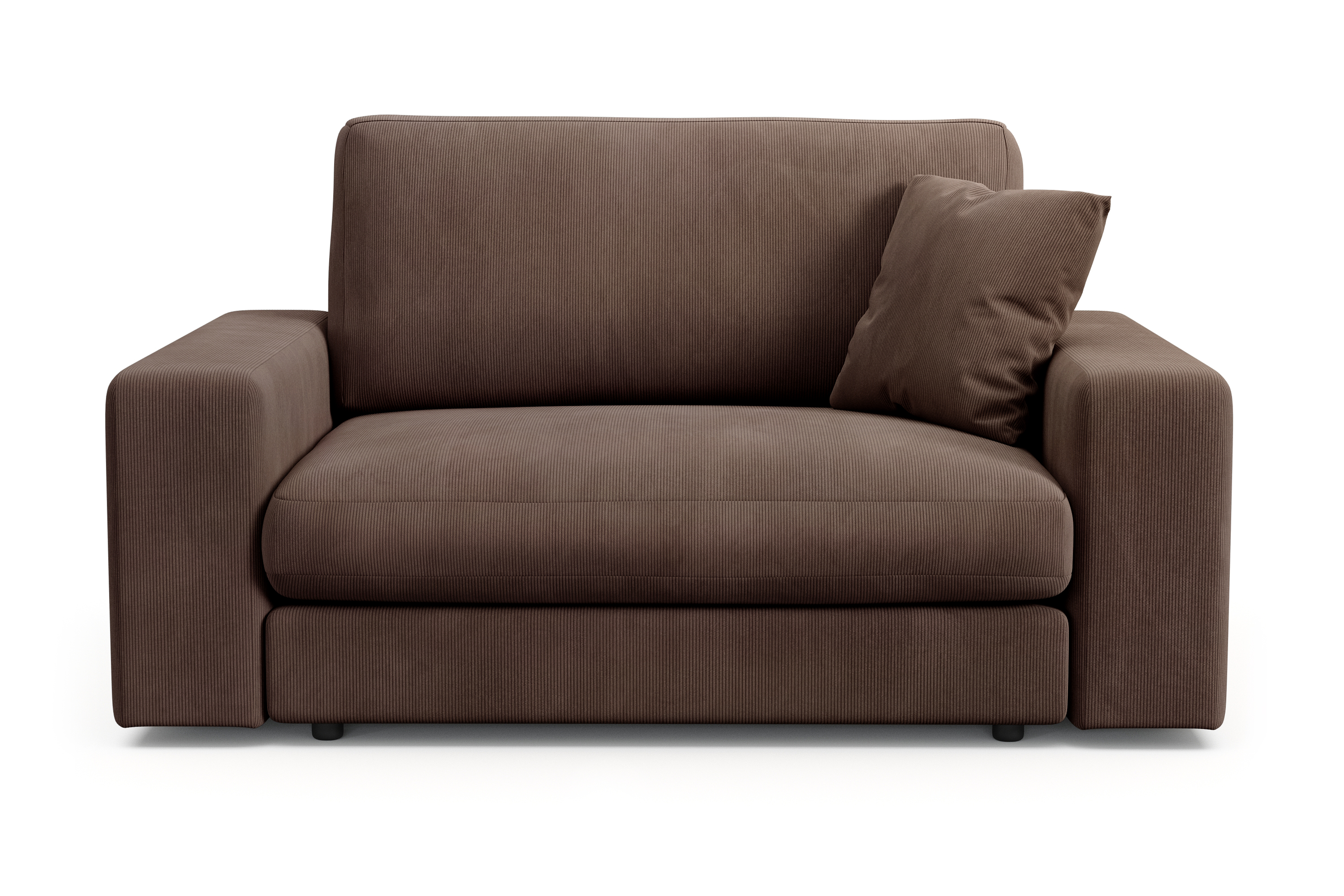 arken lyx stor djup fåtölj i manchester - brun