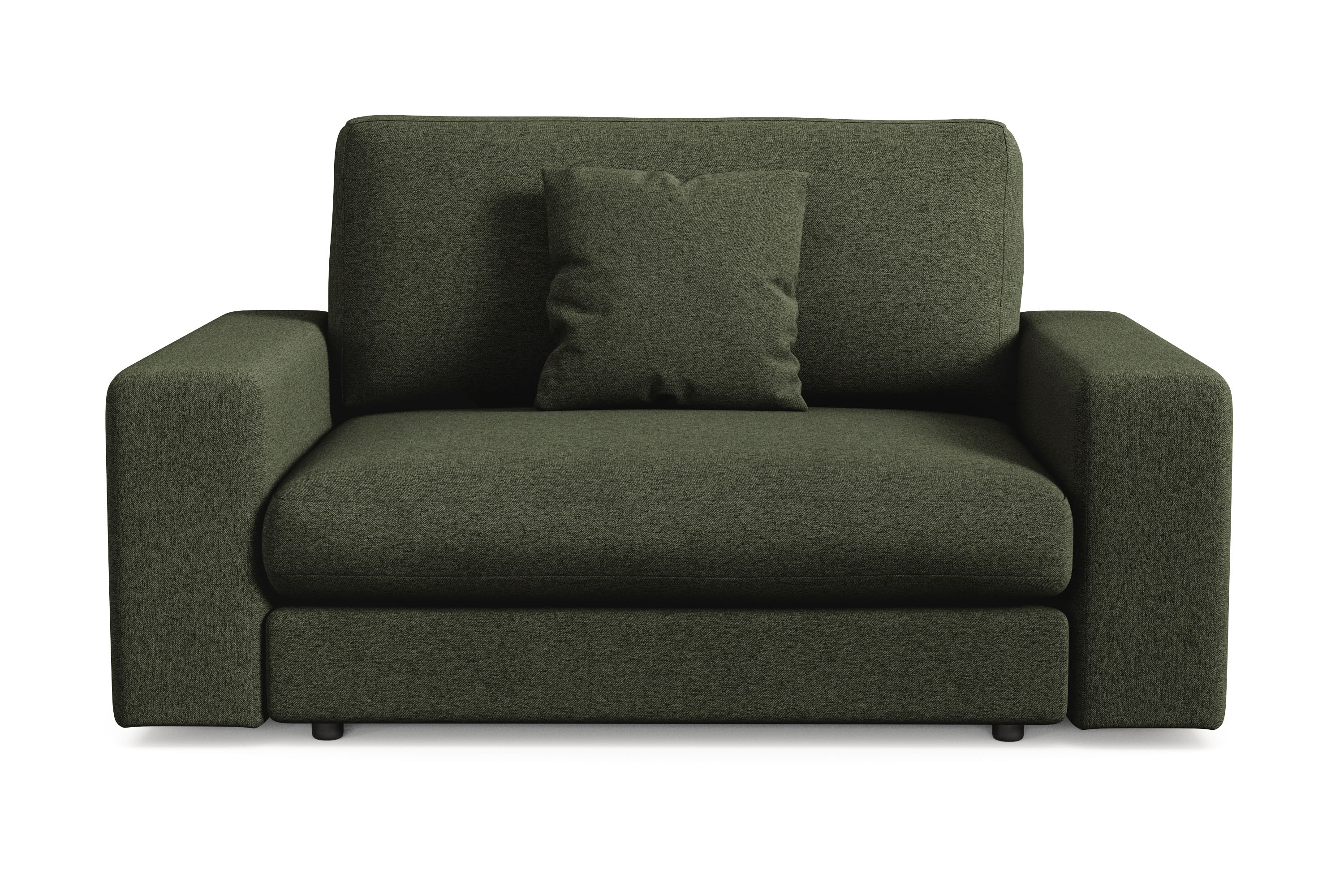 arken lyx stor djup fåtölj i tyg - grön