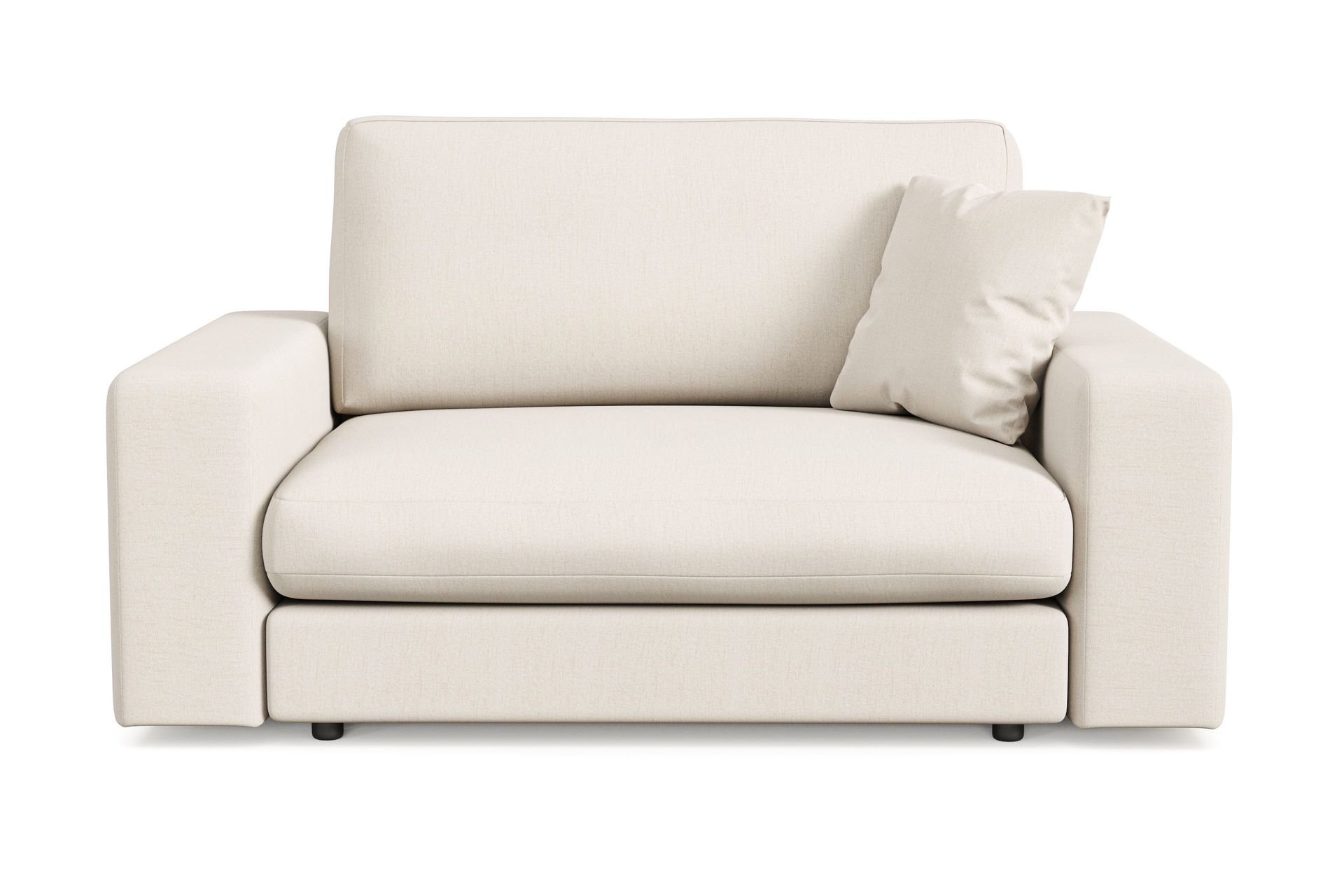 Arken Lyx Stor Djup F&aring;t&ouml;lj i Tyg - Ljusbeige