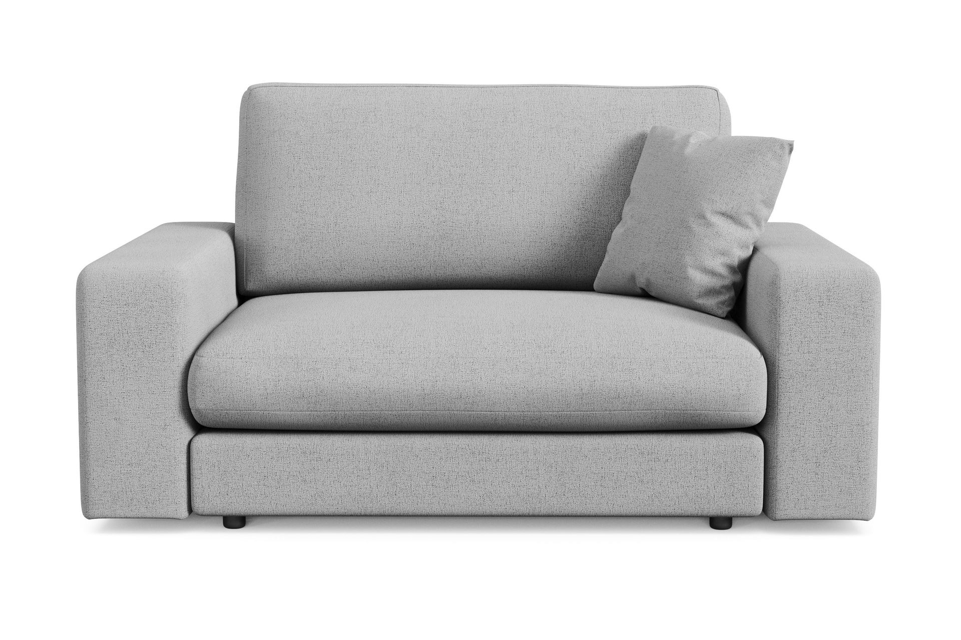 arken lyx stor djup fåtölj i tyg - ljusgrå