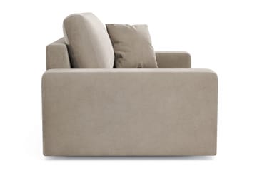 Arken Lyx Stor Djup Sammetsfåtölj - Beige - Möbler - Vardagsrum - Fåtöljer