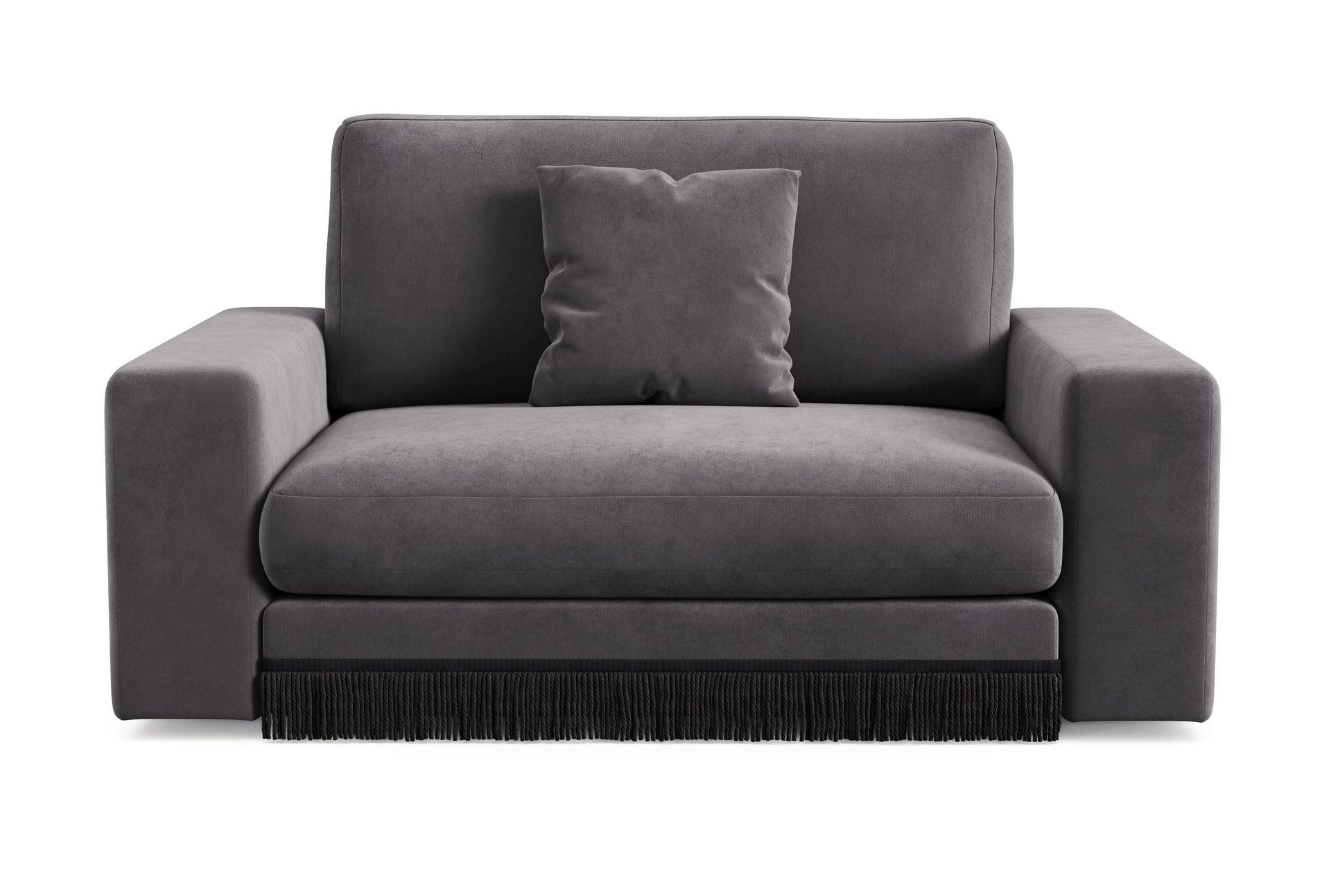 Arken Lyx Stor Djup Sammetsf&aring;t&ouml;lj - M&ouml;rkgr&aring;