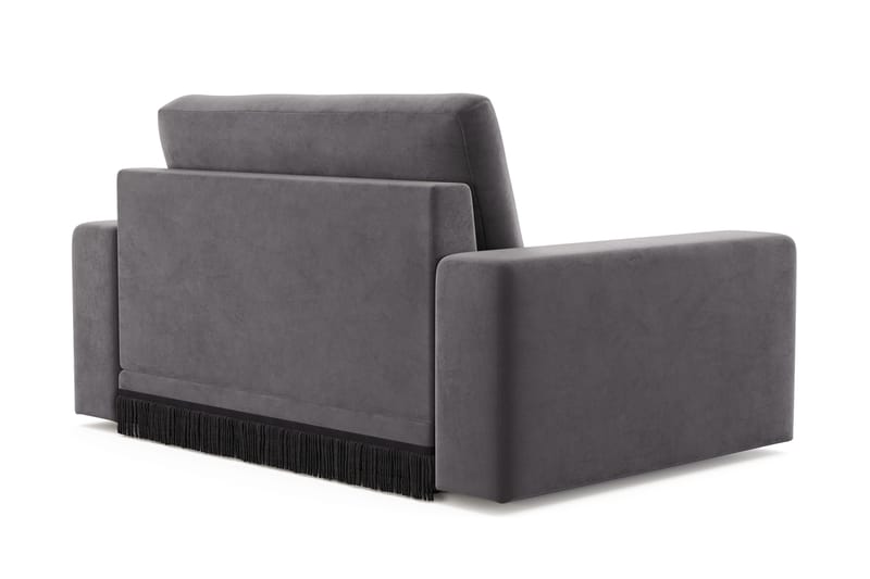 Arken Lyx Stor Djup Sammetsfåtölj - Mörkgrå - Möbler - Vardagsrum - Fåtöljer