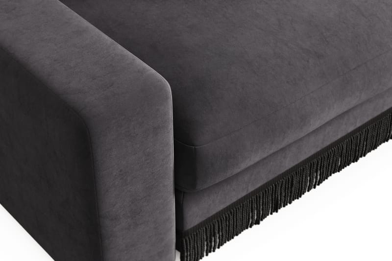 Arken Lyx Stor Djup Sammetsfåtölj - Mörkgrå - Möbler - Vardagsrum - Fåtöljer