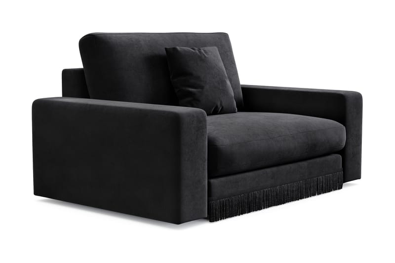 Arken Lyx Stor Djup Sammetsfåtölj - Svart - Möbler - Vardagsrum - Fåtöljer