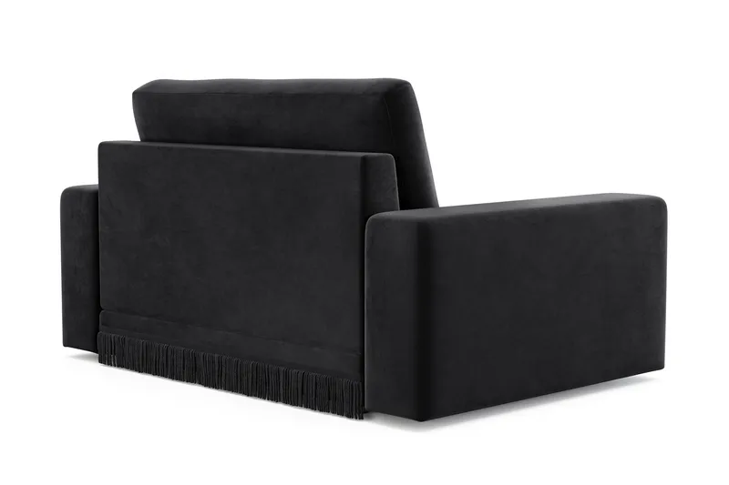 Arken Lyx Stor Djup Sammetsfåtölj - Svart - Möbler - Vardagsrum - Fåtöljer