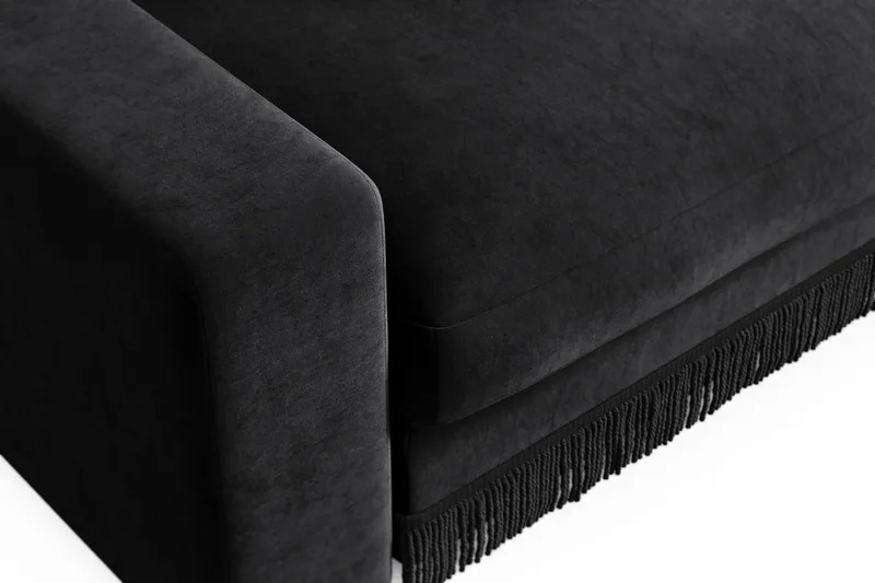 Arken Lyx Stor Djup Sammetsfåtölj - Svart - Möbler - Vardagsrum - Fåtöljer