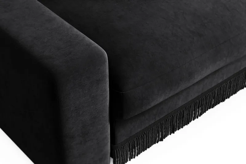Arken Lyx Stor Djup Sammetsfåtölj - Svart - Möbler - Vardagsrum - Fåtöljer