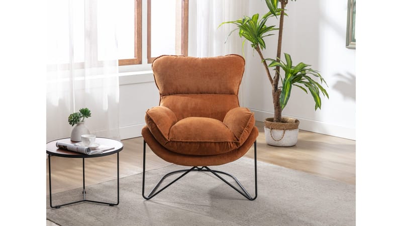 Artemis Fåtölj i tyg - Ockra - Möbler - Vardagsrum - Fåtöljer