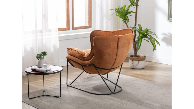 Artemis Fåtölj i tyg - Ockra - Möbler - Vardagsrum - Fåtöljer