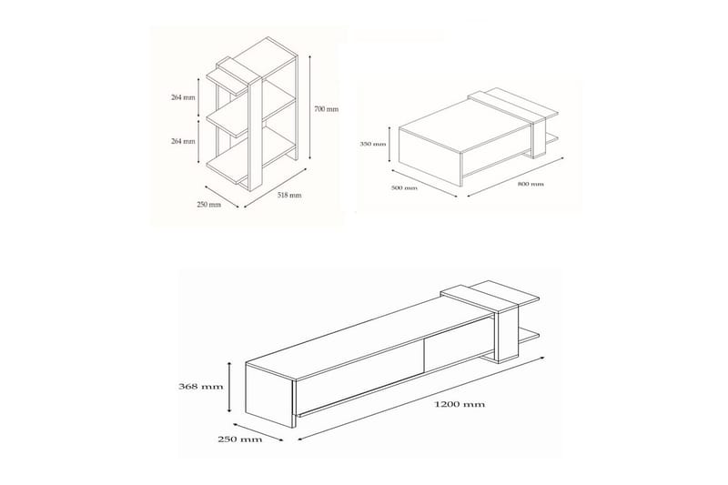 Astren Möbelset För Vardagsrum - Brun - Möbler - Vardagsrum - Möbelset för vardagsrum