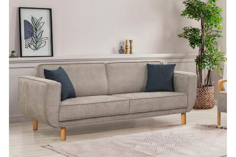 Austen 3-sits Bäddsoffa - Grå - Möbler - Vardagsrum - Bäddsoffor