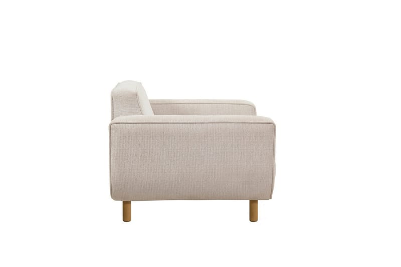 Austen Fåtölj i Tyg med Träben - Beige - Möbler - Vardagsrum - Fåtöljer