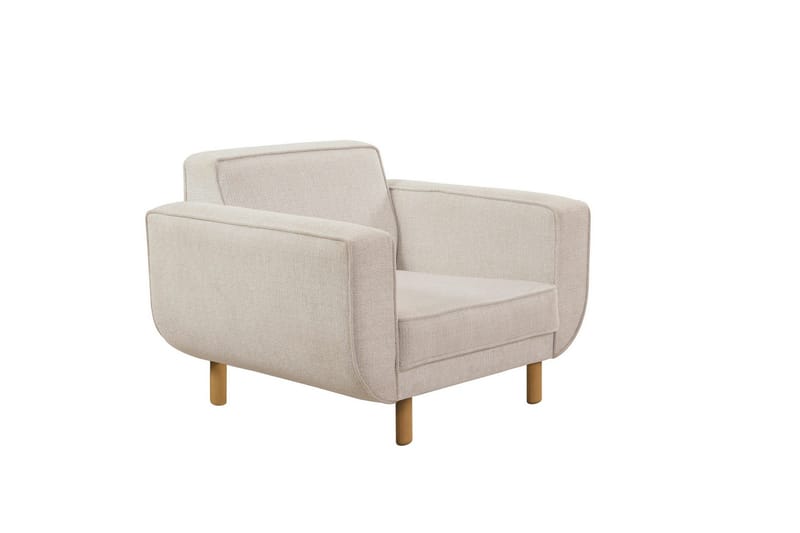 Austen Fåtölj i Tyg med Träben, Beige