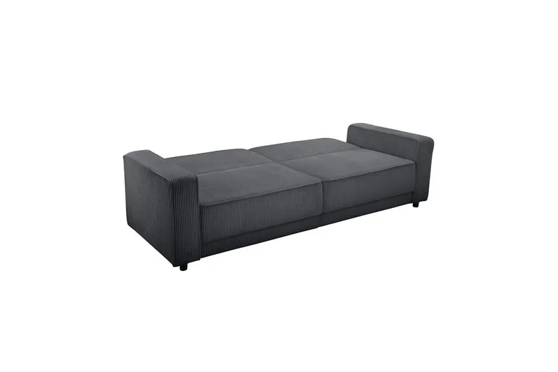 Bäddsoffa Allie Antracit, Cordoroy, 81x225x91 cm - Antracit, Cordoroy, 81x225x91 cm - Möbler - Vardagsrum - Bäddsoffor