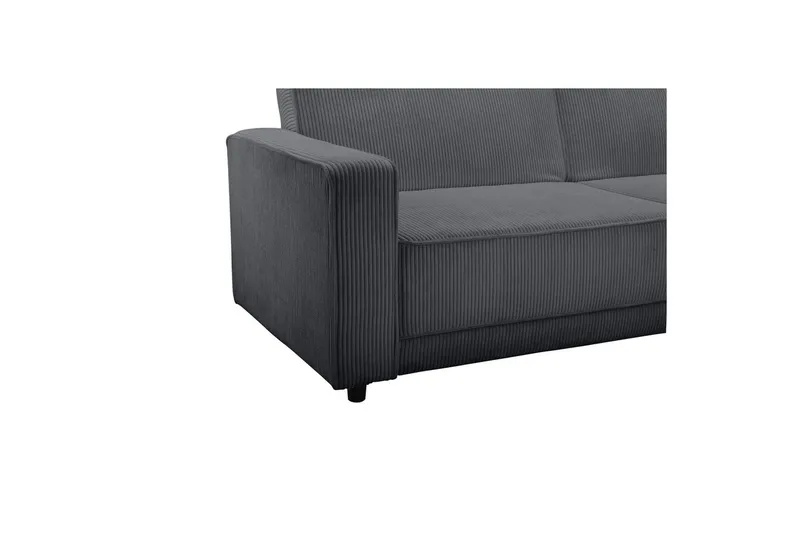 Bäddsoffa Allie Antracit, Cordoroy, 81x225x91 cm - Antracit, Cordoroy, 81x225x91 cm - Möbler - Vardagsrum - Bäddsoffor