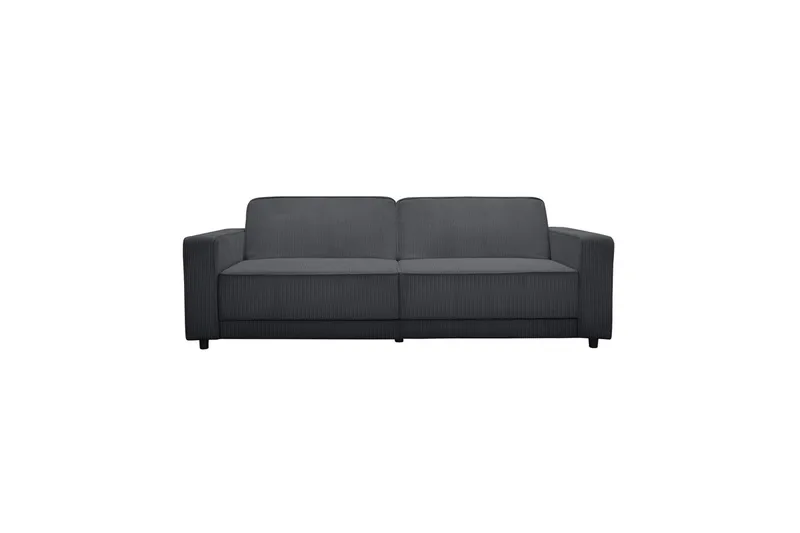 Bäddsoffa Allie Antracit, Cordoroy, 81x225x91 cm - Antracit, Cordoroy, 81x225x91 cm - Möbler - Vardagsrum - Bäddsoffor