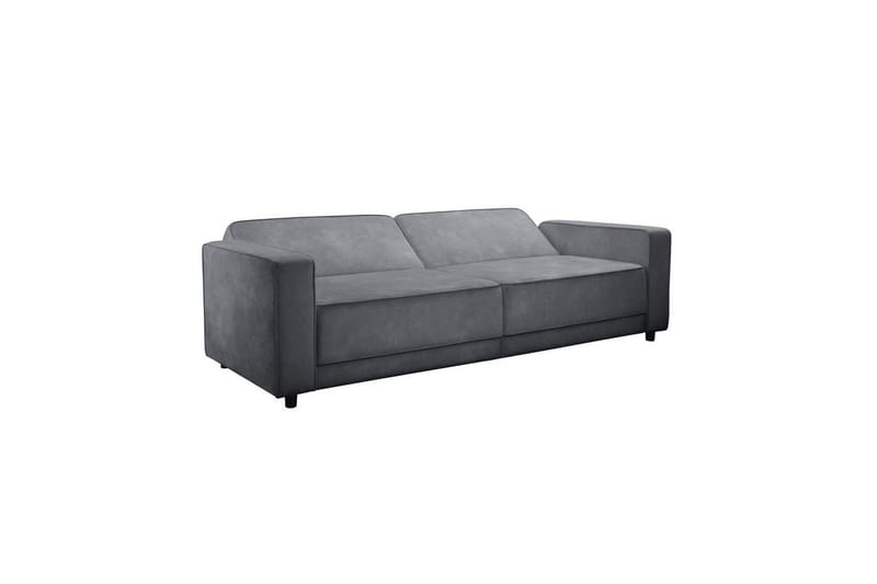 Bäddsoffa Allie Antracit, Sammet, 81x225x91 cm - Antracit, Sammet, 81x225x91 cm - Möbler - Vardagsrum - Bäddsoffor