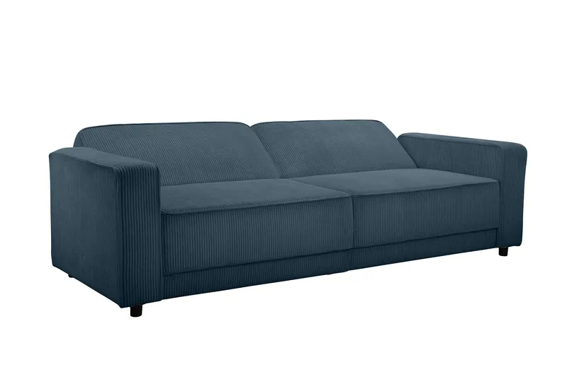 Bäddsoffa Allie Blå, Cordoroy, 81x225x91 cm - Blå, Cordoroy, 81x225x91 cm - Möbler - Vardagsrum - Bäddsoffor