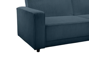 Bäddsoffa Allie Blå, Cordoroy, 81x225x91 cm - Blå, Cordoroy, 81x225x91 cm - Möbler - Vardagsrum - Bäddsoffor