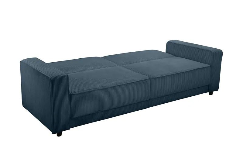 Bäddsoffa Allie Blå, Cordoroy, 81x225x91 cm - Blå, Cordoroy, 81x225x91 cm - Möbler - Vardagsrum - Bäddsoffor